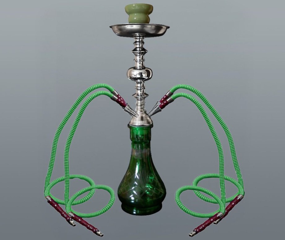 Hookah zöld vízipipa 4 csöves 46 cm